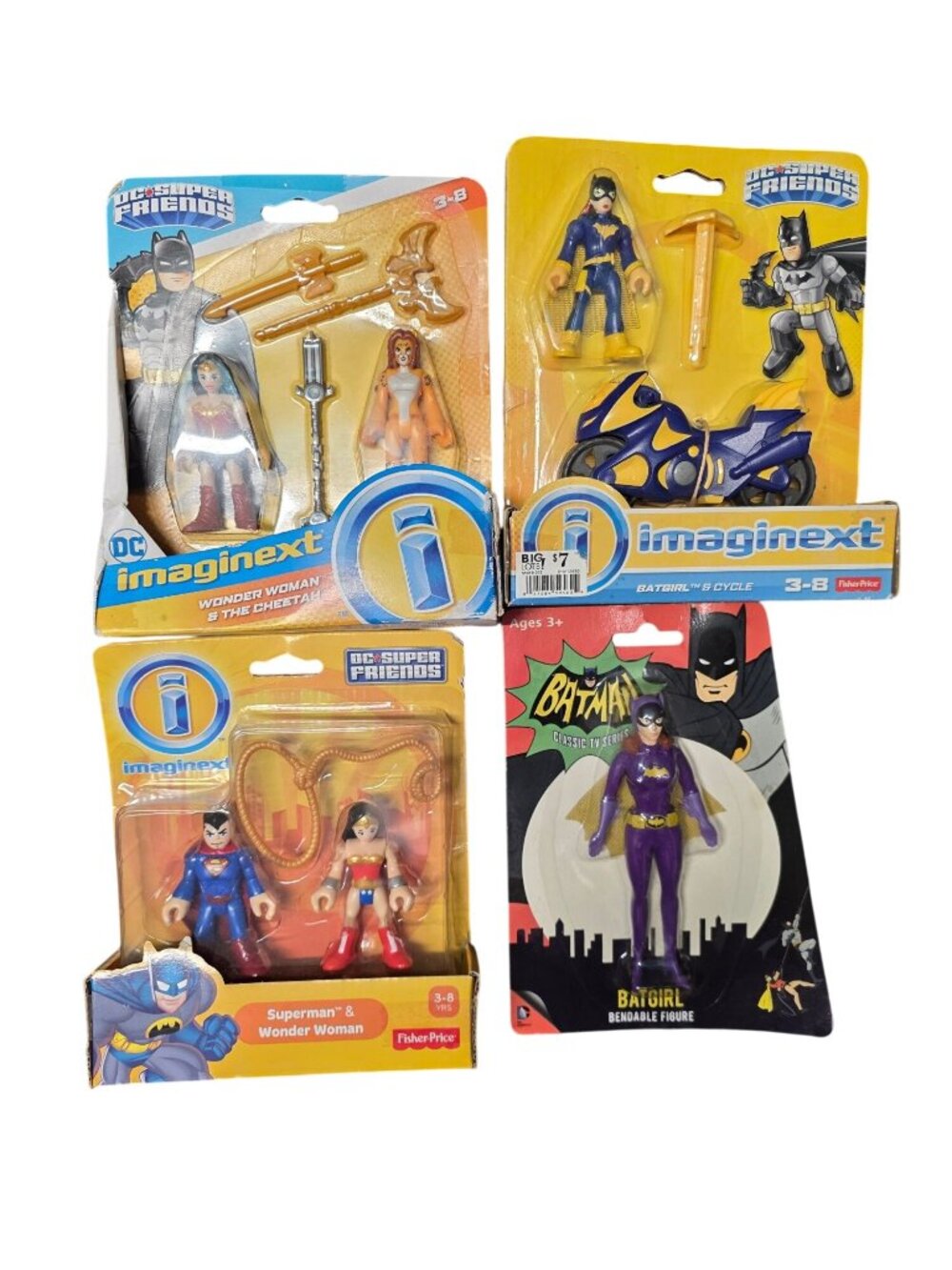 DC Comics Wonder Woman Batgirl Superman Action Figures Toys lot